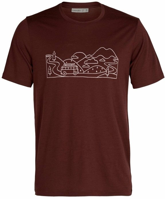 Pánské triko ICEBREAKER - Men Tech Lite II SS Tee Combi Ski Trip - IB0A59J40641