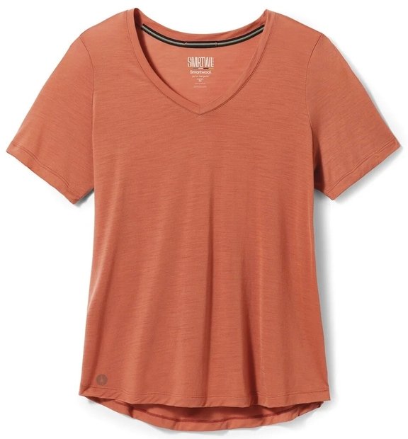 Dámské triko SMARTWOOL - W Active Ultralite V-Neck SS - SW016539L37